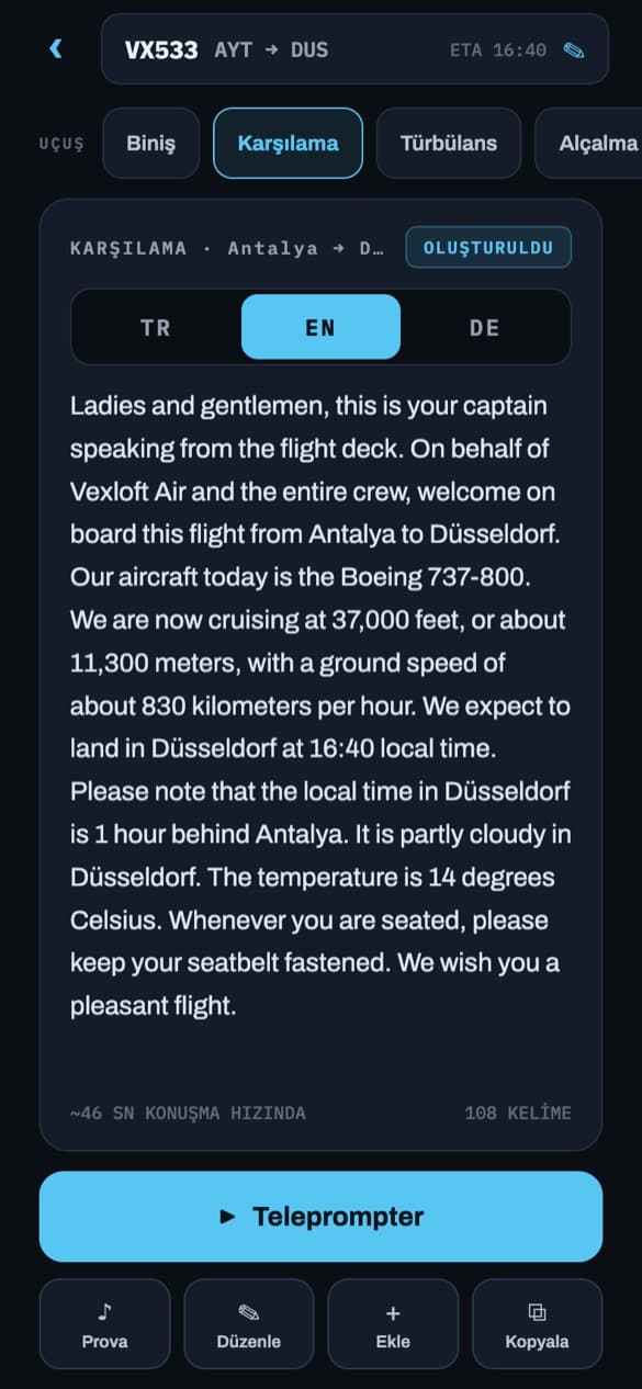 PA Copilot ekran görüntüsü